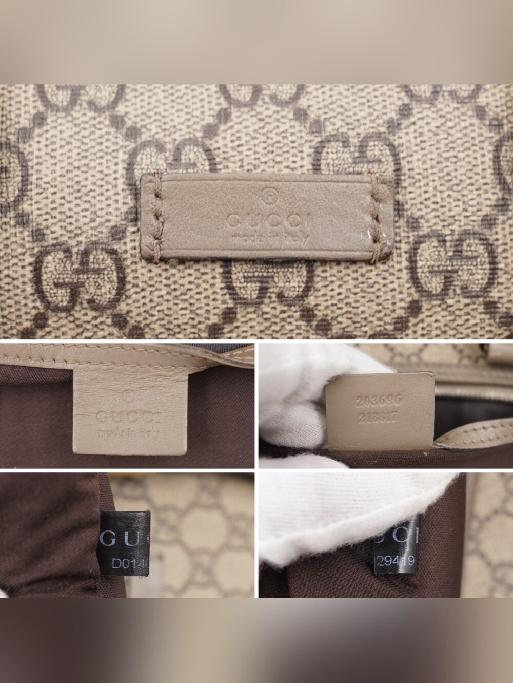 CI11 ❤️ Gucci GG Monogram Coated Canvas Boston - Picture 10 of 15